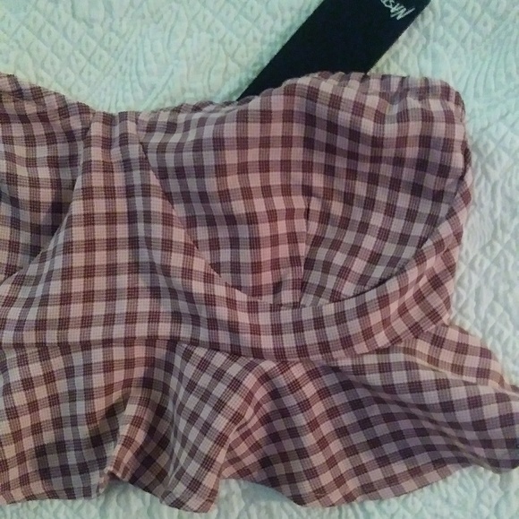 New NastyGal plaid  crop top SALE! - Picture 3 of 3